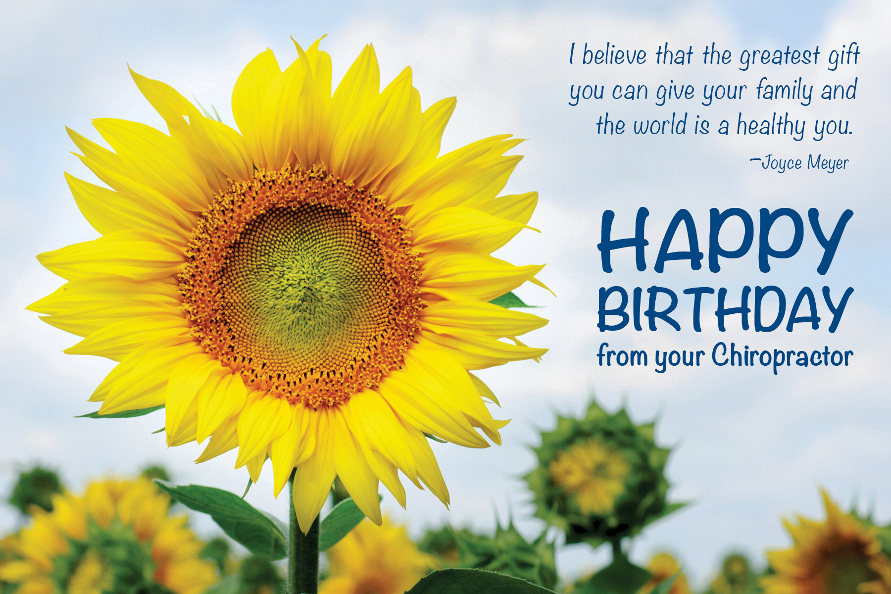 Happy Birthday The Greatest Gift Quote Sunflower 